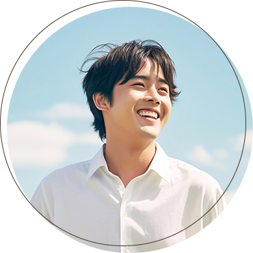 笑顔の男性